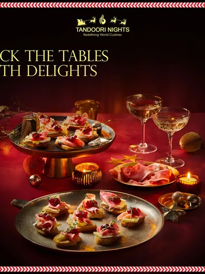 Deck the tables with delights this Christmas. Our festive catering includes charming canapés and sparkling wine, creating a warm and joyful atmosphere for your holiday gatherings.