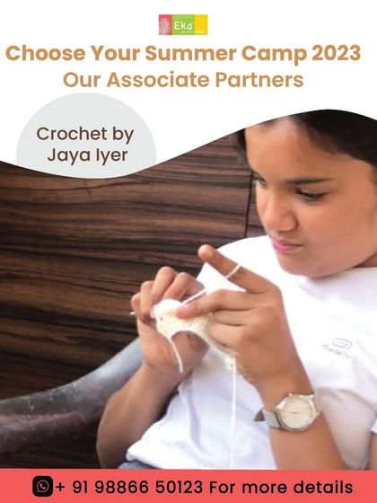 Learn the calming and creative art of crochet. This workshop teaches a valuable skill that promotes patience and fine motor development.