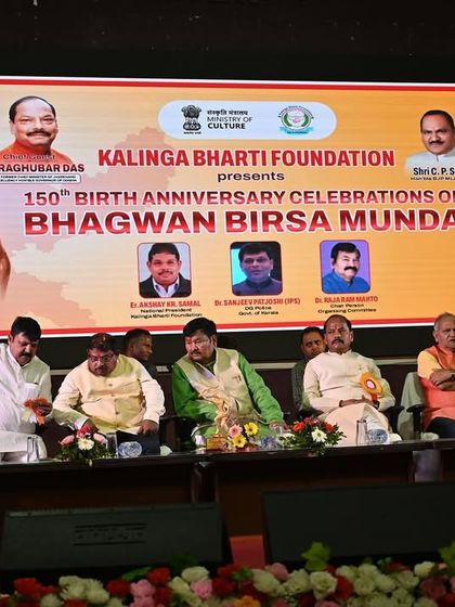 Another glimpse of the prestigious event celebrating Bhagwan Birsa Munda. Being acknowledged on such a significant occasion was a profound honor.