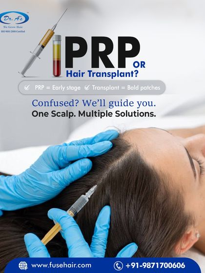 PRP or Hair Transplant? It can be confusing. PRP is for early-stage thinning, while a transplant is for bald patches. We will guide you to the best solution for your specific scalp condition.