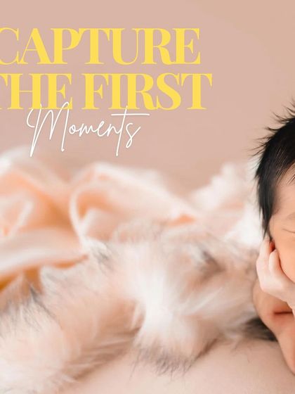 A regal newborn portrait with the baby wearing a tiny crown, showcasing fine art styling.
