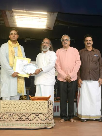 Honored to receive the Kalki Krishnamurthy Memorial Award alongside my dear friend and anna, Vijay Natesan. Receiving it from Thiruppur Krishnan sir was a blessing.