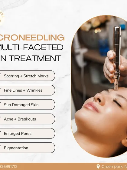 Microneedling is a versatile treatment that addresses a wide range of skin concerns. It is effective for scarring, fine lines, sun damage, acne, enlarged pores, and pigmentation by creating micro-channels that trigger the skin's natural healing process.