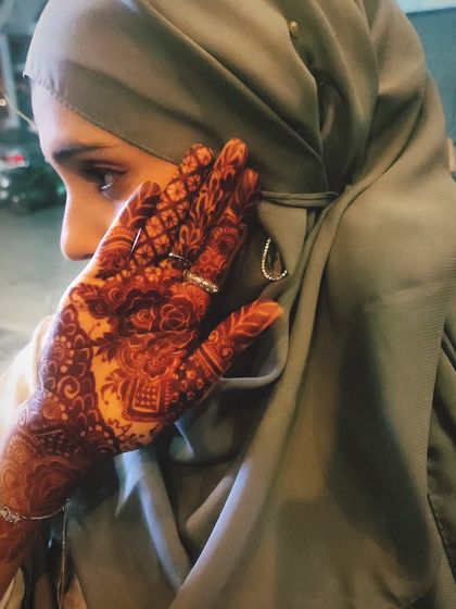 No caption needed for a stain this beautiful. This is the result of pure, organic henna and proper aftercare.