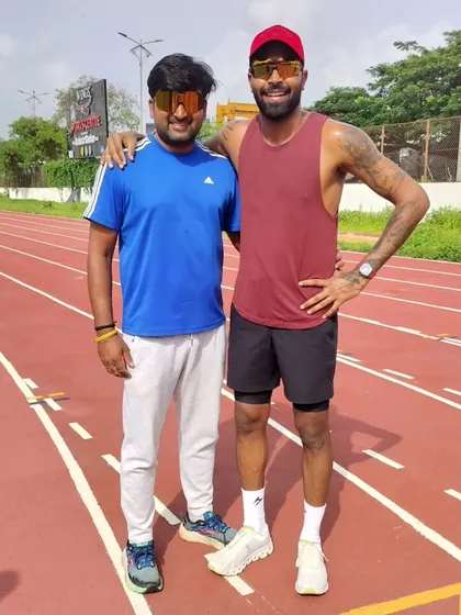 It's always great to connect with people who live and breathe performance. On the track with Indian cricketer Hardik Pandya, a true professional dedicated to fitness.