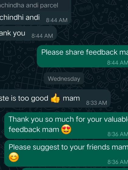 "Taste is too good mam." I love hearing from my customers after they have had a chance to taste the snacks.