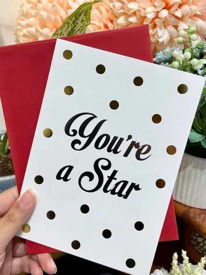 'You're a Star'. A simple, elegant card to celebrate all the mums and mother-figures on Mother's Day.