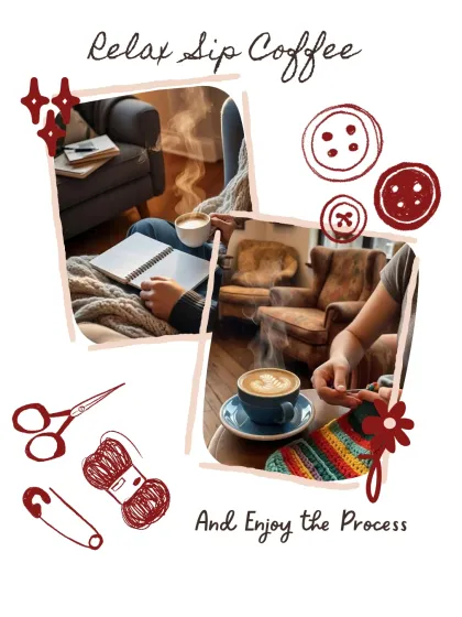 The goal is to relax, sip some coffee, and enjoy the process. Whether you're in one of my workshops or using a DIY kit at home, crochet is about finding your calm.