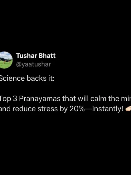 When I feel anxious, I turn to my three go-to pranayamas: Nadi Shodhana, Ujjayi, and Bhramari. Science backs their ability to calm the mind and reduce stress almost instantly.