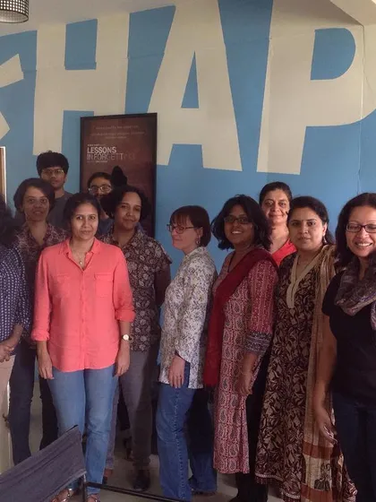 The beginning of a new journey for our Season 4 writers. The "Happiness" on the wall reflects the joy of pursuing a creative passion within a supportive group.
