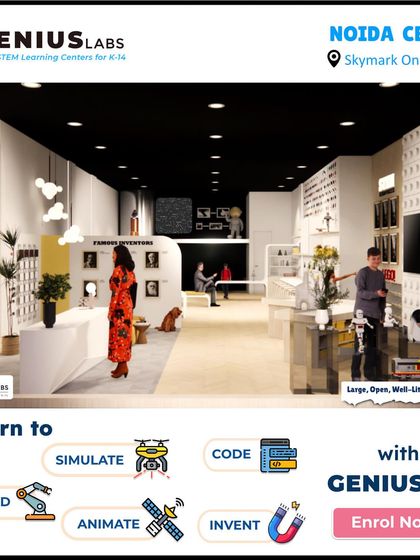 Our Noida center is a warm and inviting space where kids learn to build, code, animate, simulate, and invent. Enroll now to join our certified STEM programs.