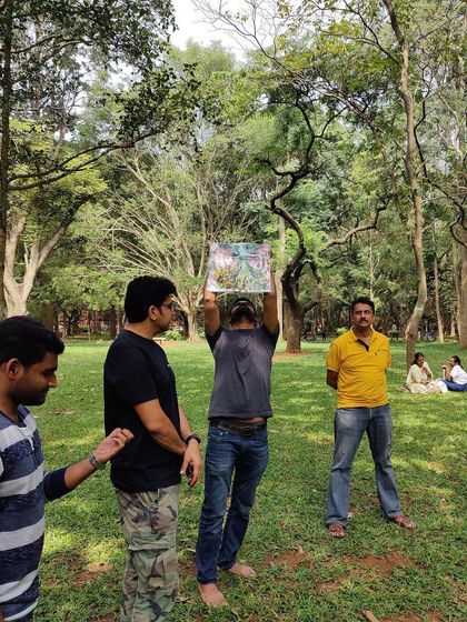 Snapshots from our Community Circle in Cubbon Park. We used visual art activities to connect with ourselves, the Earth, and each other in a playful and grateful way.