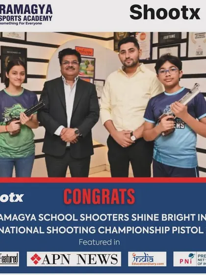 Our students don't just compete, they make headlines. We celebrate the achievements of our shooters from Ramagya School and ShootX Academy, who were featured in multiple news outlets for their performance at the 66th National Shooting Championship.