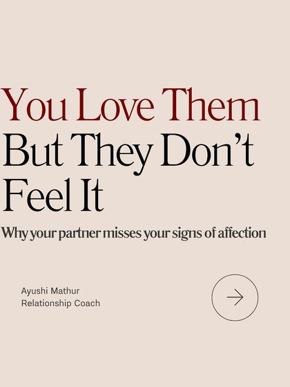 You love them, but they don't feel it. This is a classic sign of mismatched love languages. Understanding how your partner gives and receives love is essential.