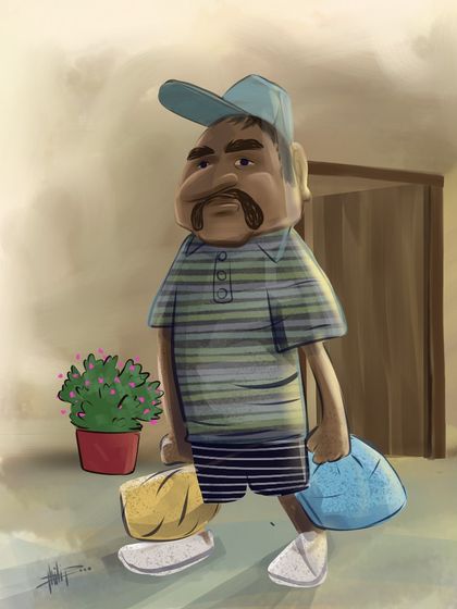 A digital painting with a more moody and atmospheric feel. This shows a different, more illustrative style of my work.