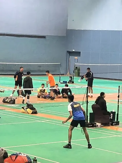 Tanmay Nandu Bhagat in action at the DAV National Sports 2024, where he represented both Gujarat and Maharashtra.
