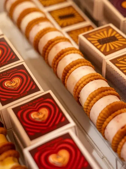 A playful and nostalgic dessert: ice cream sandwiches made with classic biscuits. This creative treat, part of our Janmashtami celebration, shows our ability to innovate while evoking fond memories.