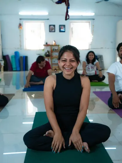 The joy of practice is contagious in our studio. We foster a supportive and light-hearted environment where everyone feels welcome.