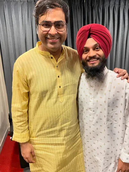 With the sitar maestro Purbayan Chatterjee Guruji. Learning from and interacting with such great artists is an invaluable part of my growth.