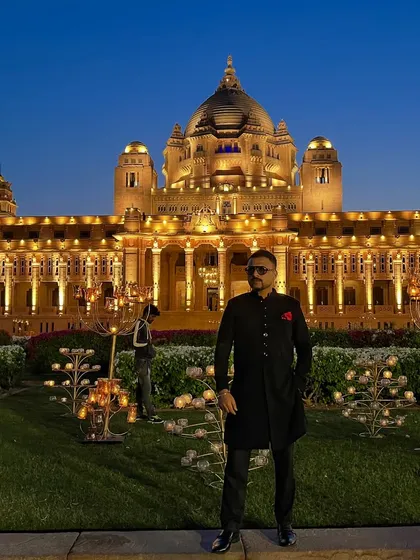 My work takes me to some of the most breathtaking venues in the world, like the Umaid Bhawan Palace in Jodhpur. I specialize in destination weddings, ensuring the music and vibe perfectly complement the grandeur of the location.