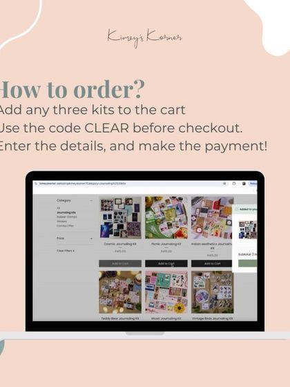 How to order during the clearance sale. Just add any three kits to your cart and use the code before checkout.
