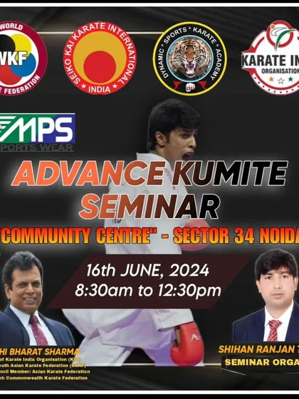 This is your invitation to train with the best. An official poster from a recent Advanced Kumite Seminar I organized, featuring renowned instructors Hanshi Bharat Sharma and Pranny Sharma.