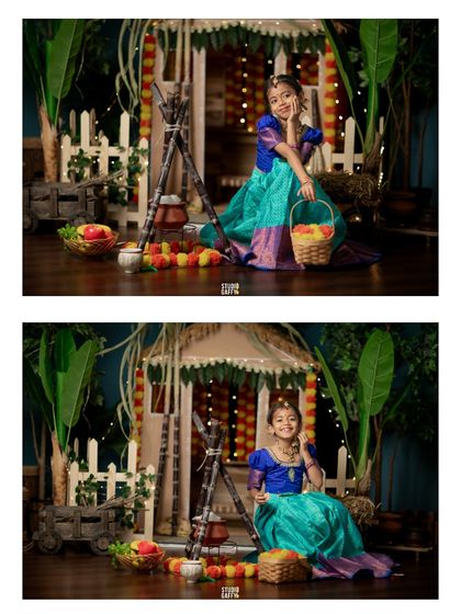 A collage of images from our special Pongal/Sankranti festive photo session.