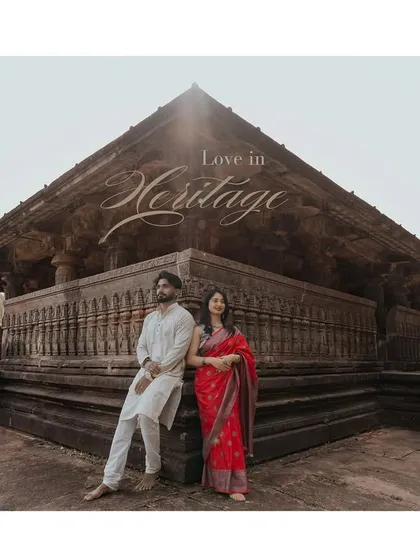 We believe some love stories feel as timeless as the heritage sites they're captured in. This pre-wedding shoot at an ancient temple allowed us to frame their modern love against a backdrop of history and tradition.