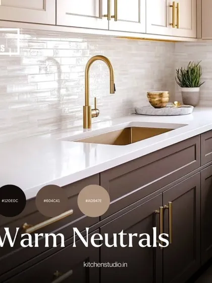 A look back at 2024 color trends. Warm neutrals, combining deep browns with beiges and gold hardware, were a popular choice for creating elegant and inviting kitchens.