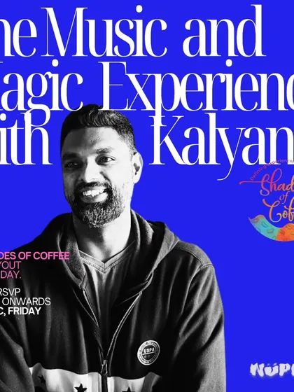 A poster for my show at Shades of Coffee, inviting people to make their worries disappear with an evening of entertainment.