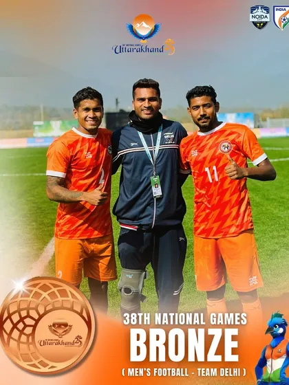 A proud moment as our players help Team Delhi bring home the bronze medal at the 38th National Games.