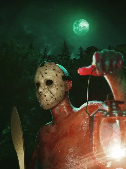 Here's my take on the iconic Jason Voorhees from Friday the 13th. For this fan art, I wanted to capture a classic slasher vibe with my own gritty style, using dramatic lighting from the lantern and the full moon to highlight the texture on his skin and mask. I can apply this same reimagining process to any character you have in mind.