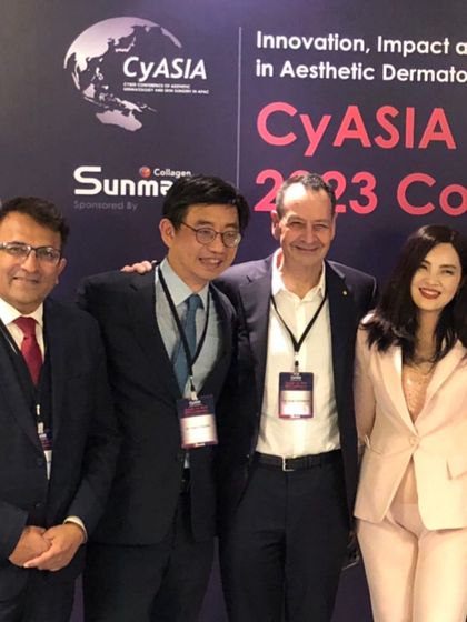 I was happy to be invited to CyASIA in Singapore to speak on injectables and anatomy, pictured here with esteemed international colleagues.