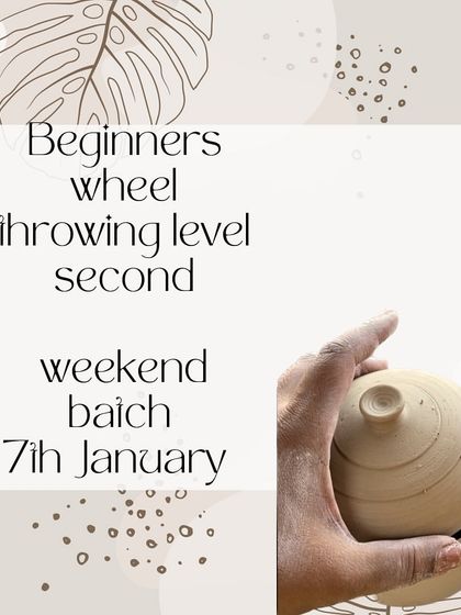 Ready for the next level? My wheel throwing level two course is starting in January. This is for students who have already completed the beginner course.
