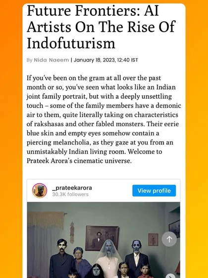 An article about the rise of Indofuturism, featuring my work. It's been an honor to be recognized as a pioneer in this emerging genre.