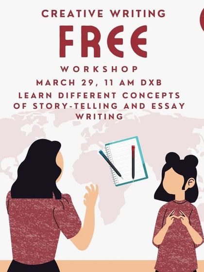 This graphic outlines what your child will learn in our creative writing workshops. We focus on practical skills like weaving story elements, improving imagination through exercises, and learning to discuss work constructively.