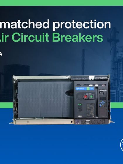 An overview of the Delta ACB, emphasizing its LSIG protection and wide amperage range, suitable for any large-scale electrical system.