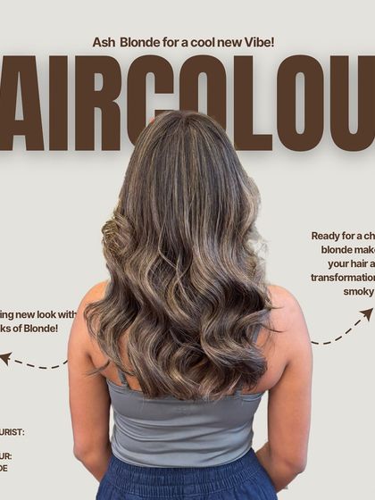 Ash blonde is perfect for a cool, chic vibe. This makeover uses neutral, smoky tones to create a refreshing new look with subtle streaks of blonde.