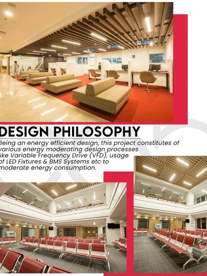 The interior waiting areas of Venkateshwar Hospital were designed for energy efficiency and patient comfort. I oversaw the implementation of systems like Variable Frequency Drive (VFD) and LED fixtures to moderate energy consumption while creating a soothing environment.