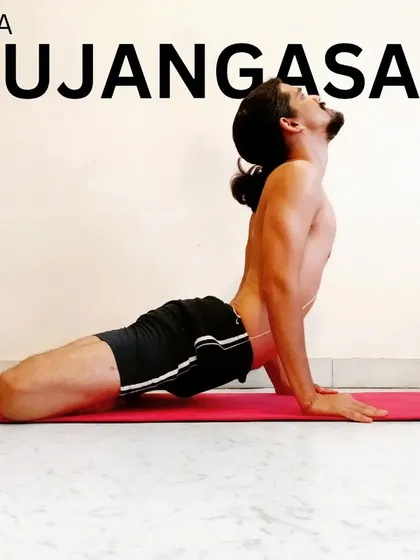 Padma Bhujangasana, or Lotus in Cobra Pose. An intermediate pose that combines a backbend with a hip opener.