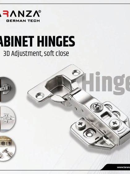 This cabinet hinge features 3D adjustment and a soft-close mechanism, allowing for perfect alignment and a quiet, gentle close every time.