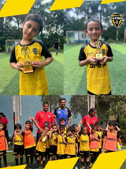 Our U6 champions celebrating their first-ever tournament. This collage captures the joy of their first taste of victory and the supportive coaching that got them there.