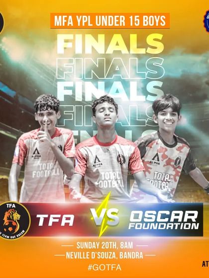 The announcement for the MFA YPL Under 15 Boys Finals against Oscar Foundation. A culmination of four years of hard work.