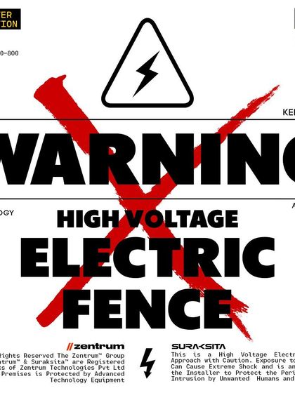 This is an alternate version of our standard warning sticker for electric fence systems. The clean white background is suitable for various surfaces and ensures the warning is clear and unmistakable.