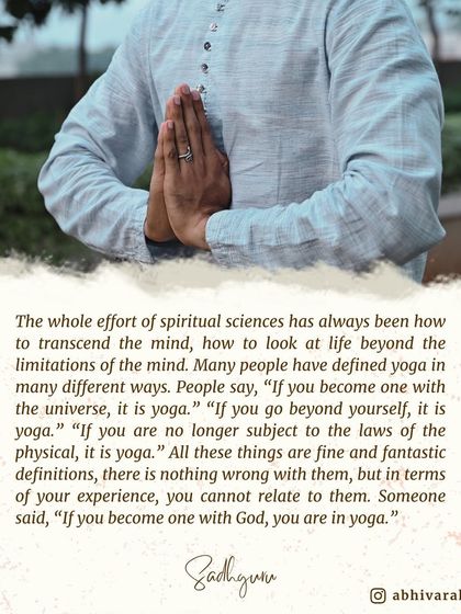 Many definitions of yoga exist, like becoming one with the universe or God. While beautiful, these can feel distant. In essence, yoga is a state you can experience beyond the limitations of your body and mind.