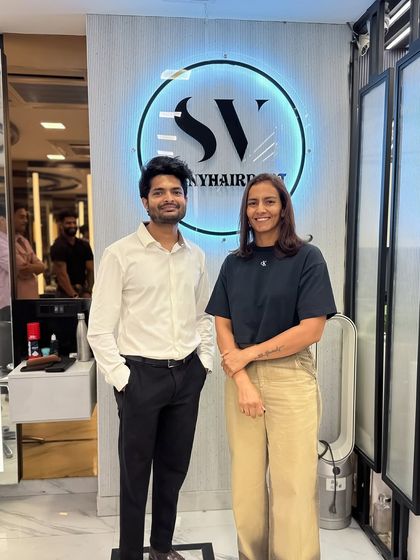 A photo with the Dangal-inspiring wrestling champion, Geeta Phogat, after her nail session. It was a pleasure to work with such a humble and historic athlete.