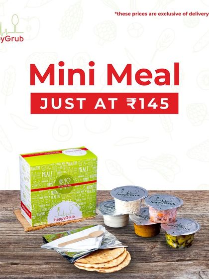 Our Mini Meal, priced at just ₹145, offers a balanced and satisfying portion for your daily lunch or dinner needs. It's the perfect middle ground for a healthy appetite.
