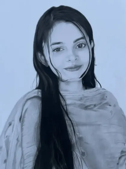 This A4 portrait was for a client in Noida. I used delicate shading to capture her youthful features and the soft fabric of her dupatta.