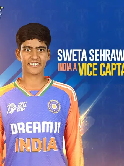 Another star from our academy, Shweta Sehrawat, was appointed Vice-Captain of the India 'A' Women's Squad. We are dedicated to developing leaders and are proud to be a part of her incredible journey in women's cricket.