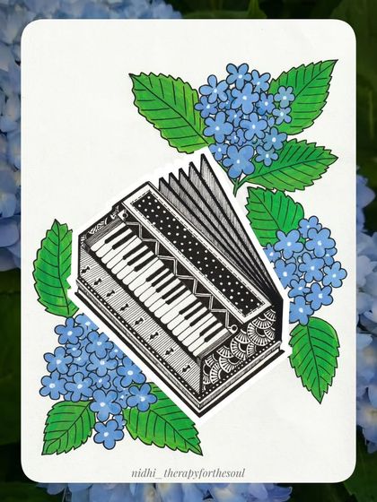 Nidhi - Art Products & Digital Artwork The 2025 Art Calendar: A Year of Music & Flowers photo 9